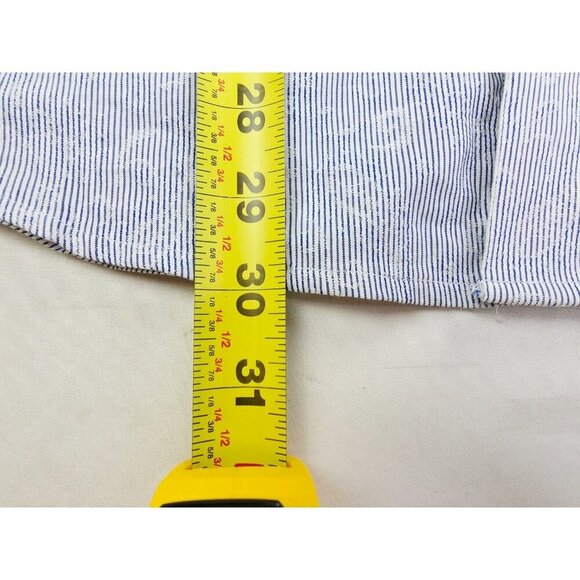 Robert Graham Classic Fit Size Medium Mens Navy White Stripe Paisley Shirt NWT - Picture 11 of 13